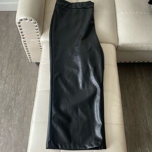 Maison Cinqcent  High Waisted Vegan Leather Blend Pants - size XXL
